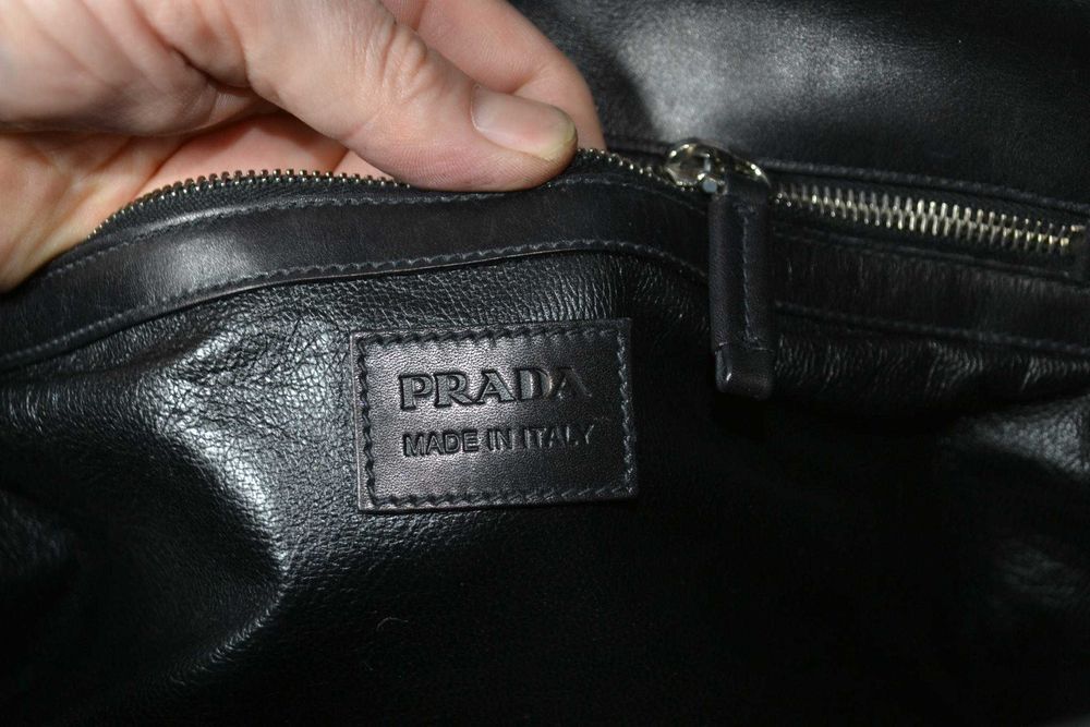 Prada сумка оригинал кожаная шопер большая
