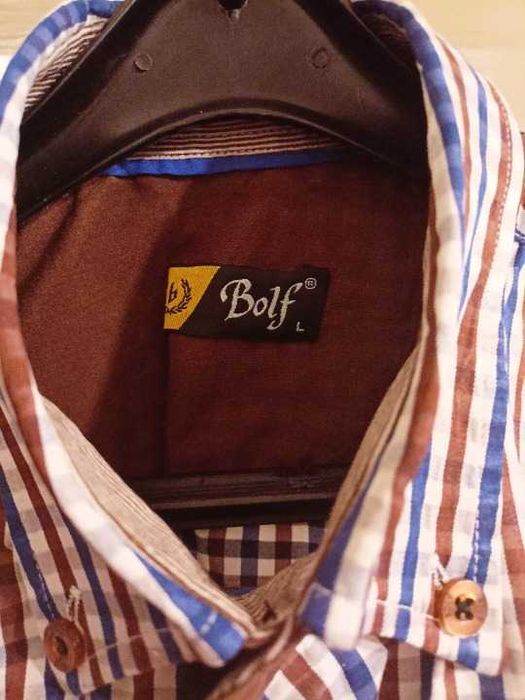 Elegancka, wzorzysta koszula męska, z długim rękawem