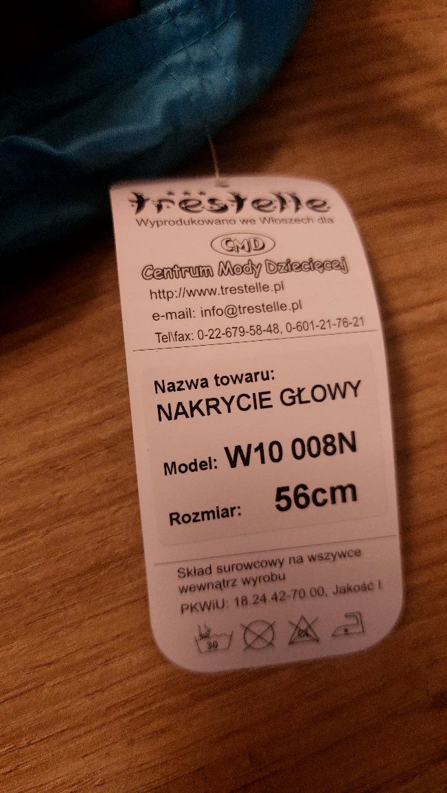 Czapeczka dla dziewczynki na Lato nowa