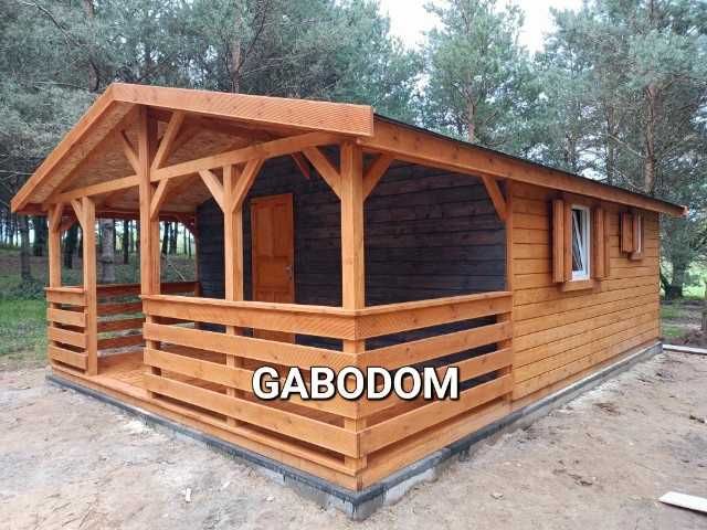 Domek drewniany ogrodowy 42m2 ANIA domki drewniane narzędziowe rod