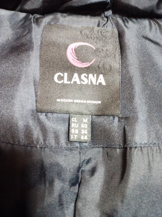 Зимова куртка з натуральною лисицею пуховик Clasna