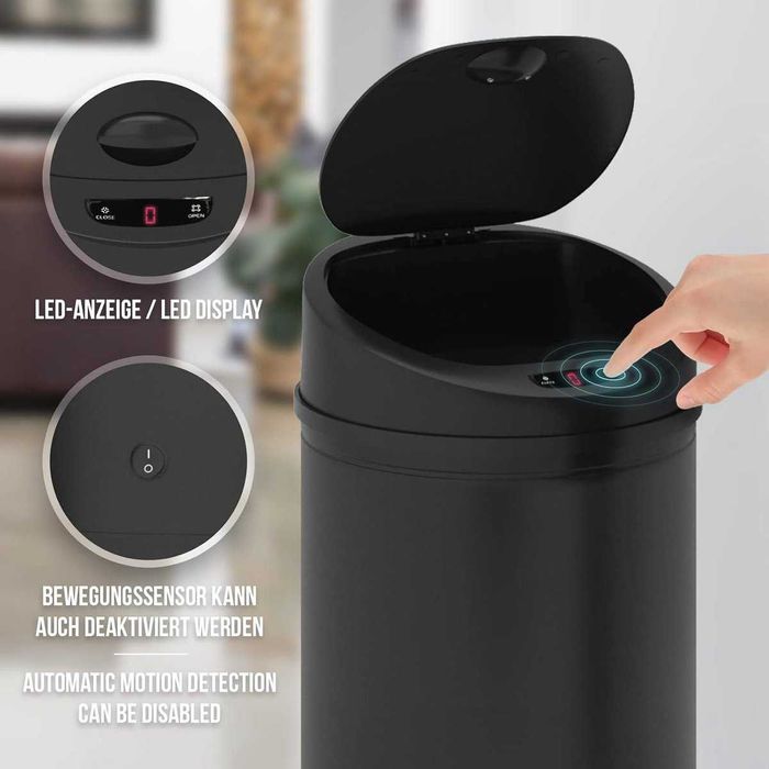 Nowy kosz na śmieci JAGO /pojemnik /sorter /automat /60L/ chrom !K473!