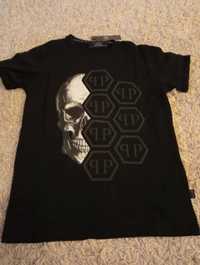 Tshirt  meski Philipp  Plein czaszka cekiny M L XXL