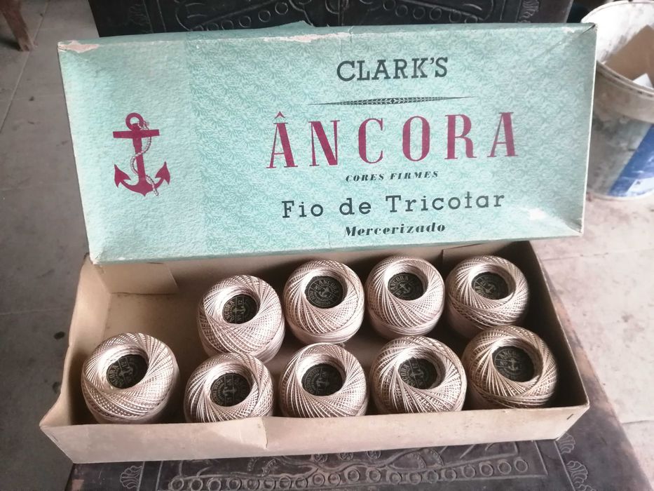 conj 9 rolos antigos , tricotar , Ancora nr 12