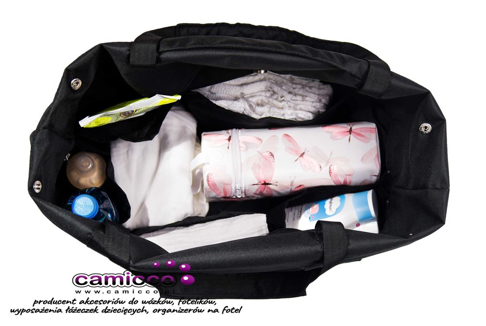 TORBA BIANKA do SZPITALA porodu OGROMNA wózka podręczny spacer zakupy