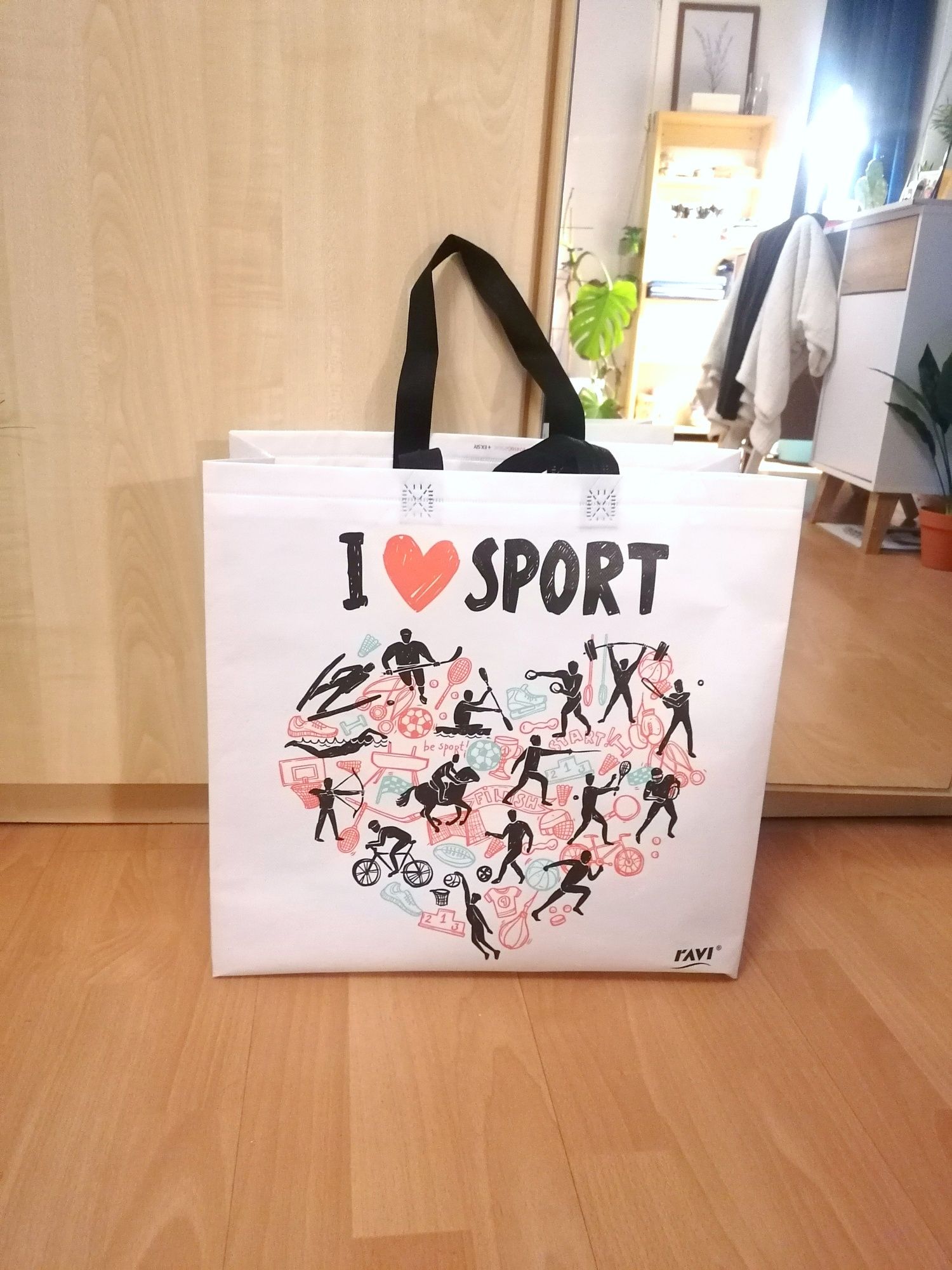 Torba na zakupy I love sport nowa duża pojemna