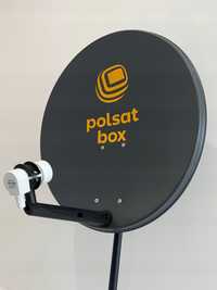 Antena Satelitarna Czasza Polsat Box konwerter poczwórny quad