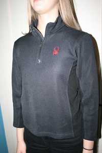 Czarna bluza narciarska Spyder dla dziecka  L/G 158-164 doskonała