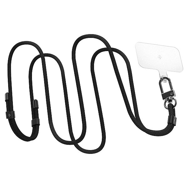 Smycz i zawieszka Spigen Universal Strap Set - czarne