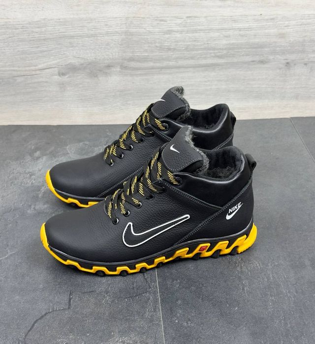 Кожаные ботинки для зимы (40-45) Мужская обувь утепленная