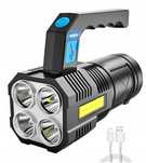 Latarka akumulatorowa turystyczna 5 LED USB szperacz halogen lampa
