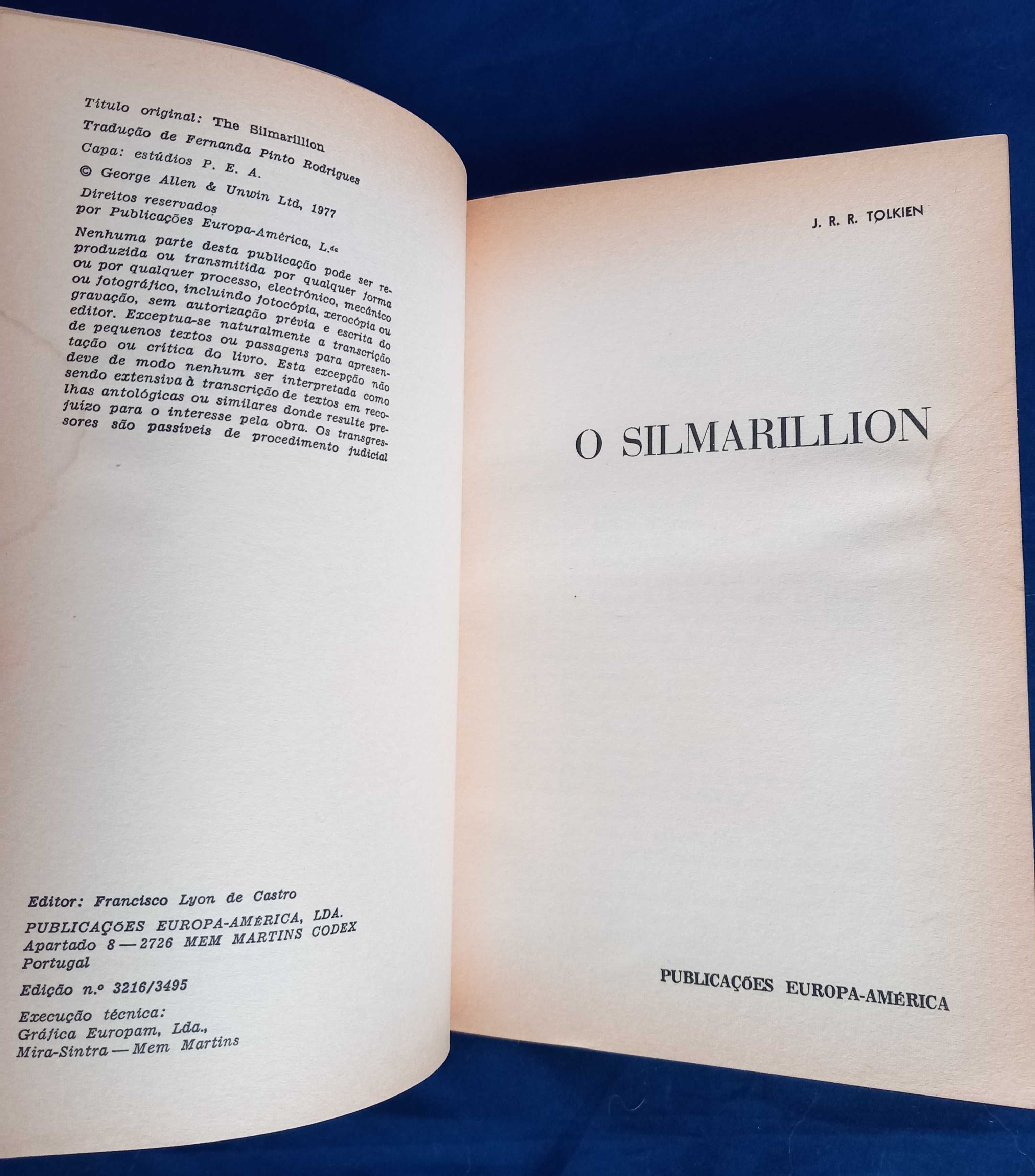 1a Edição O Silmarillion de J. R. R. Tolkien [Portes Inc]