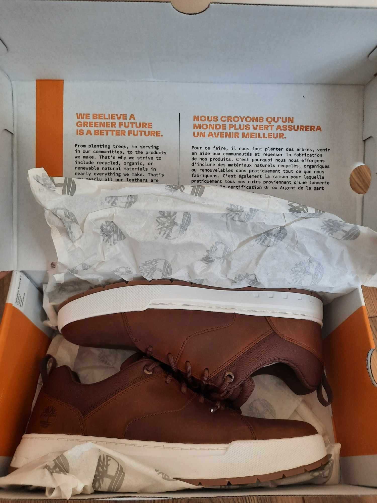 Buty trampki brązowe skórzane Timberland 43