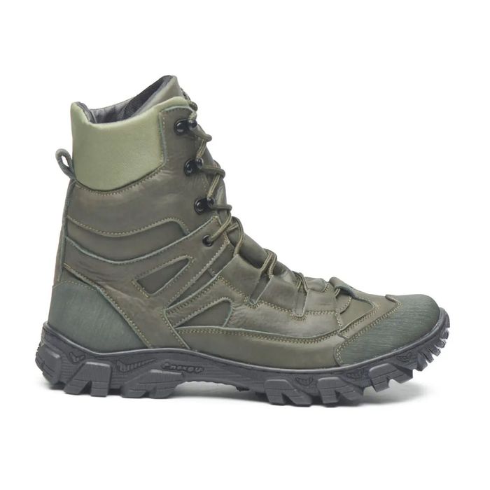 Шкіряні зимові берці чоловічі хакі берцы кожаные берци мужские зимние