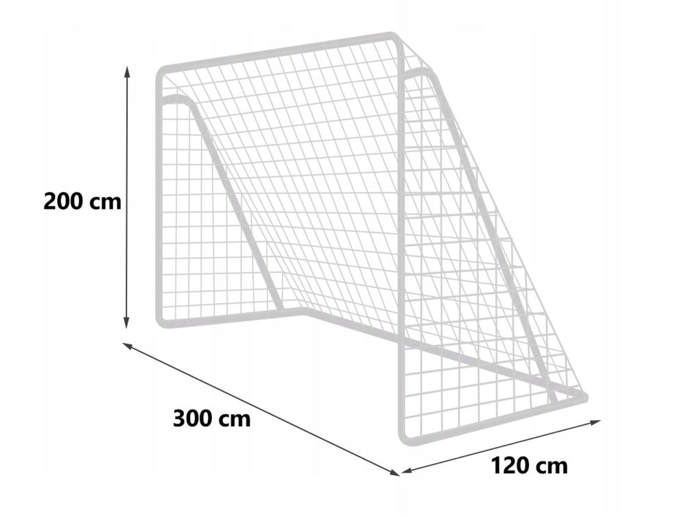 Duża Bramka Piłkarska do Piłki Nożnej Treningowa 300x200 3x2 Metalowa