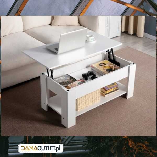 Konsola STOLIK toaletka lita jodła biał 110x45 DUŻYwybór DaMaOutlet.pl