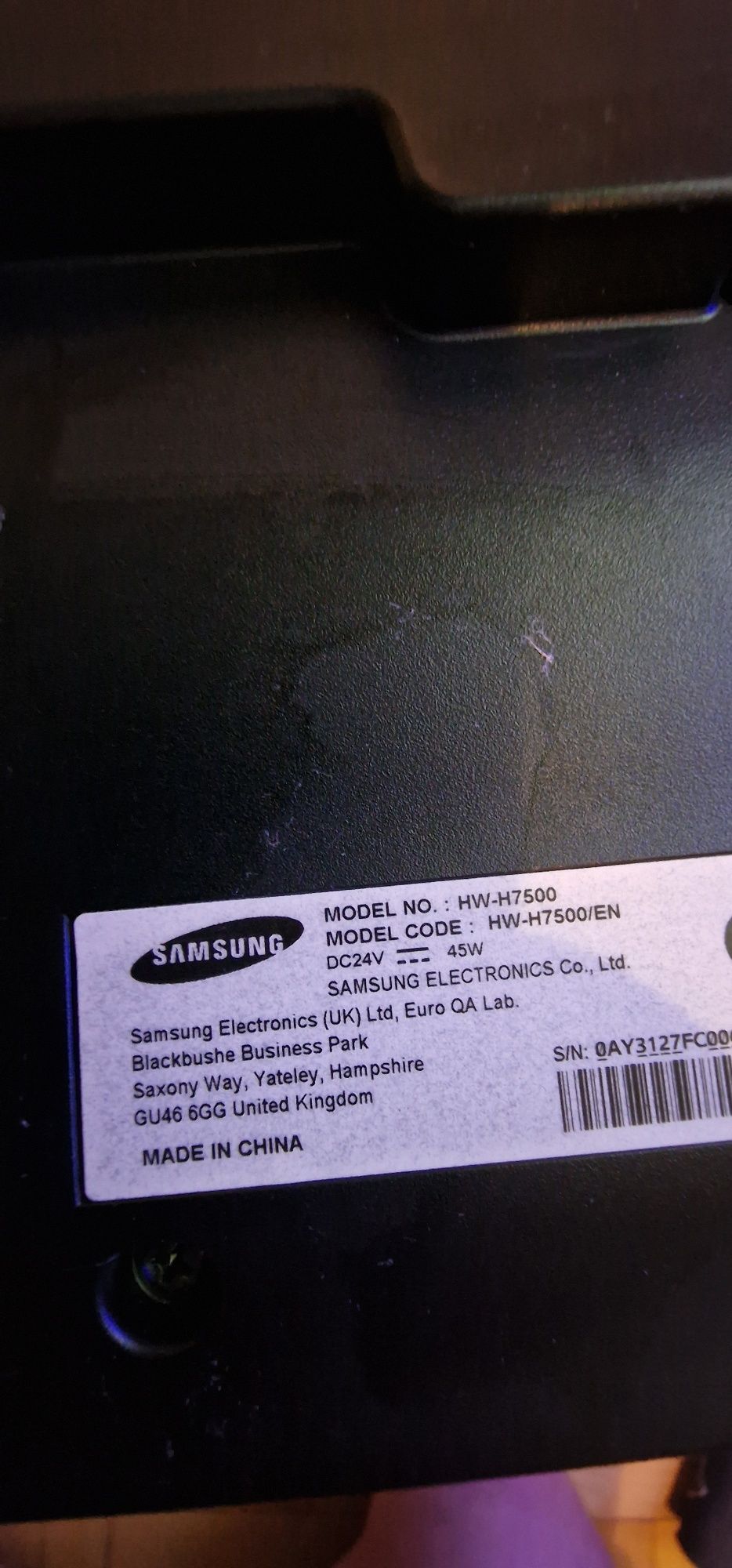 Spundbar Samsung plus subwoofer