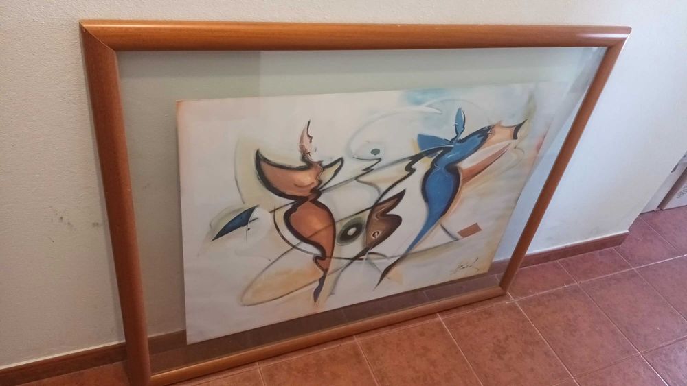 Quadro Original com Moldura de Madeira