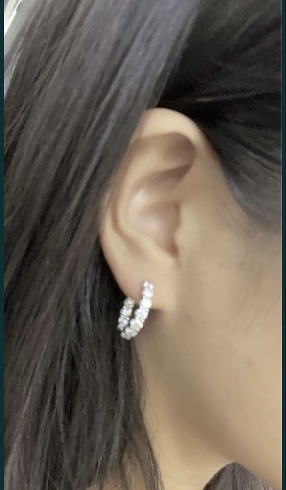 Невероятно яркий серьги с муассанитами 0.10ct серебро 925