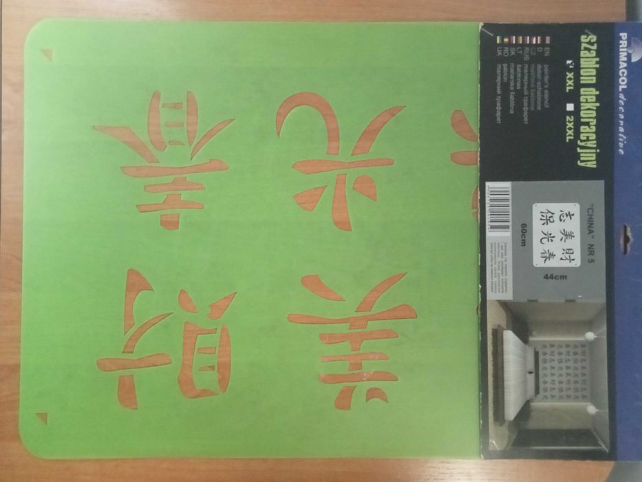 szablon malarski chińskie znaki