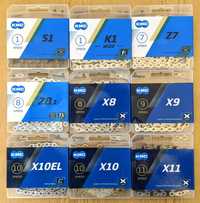 Цепь ланцюг KMC E-Z-X на 1-6-7-8-9-10-11-12 Gold EL EPT Shimano