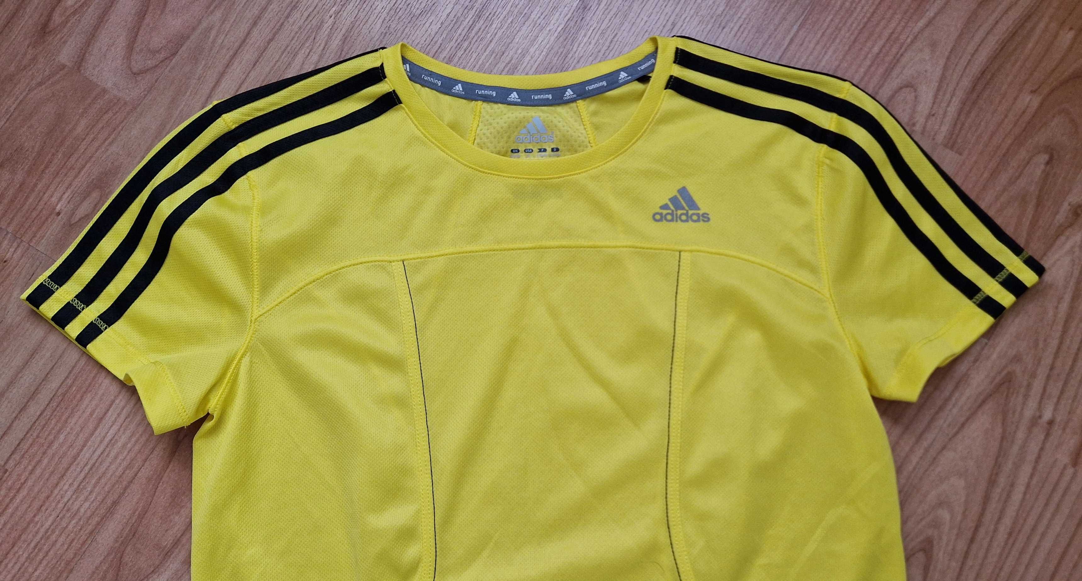 Żółta koszulka trekkingowa M Adidas Running Clima Lite