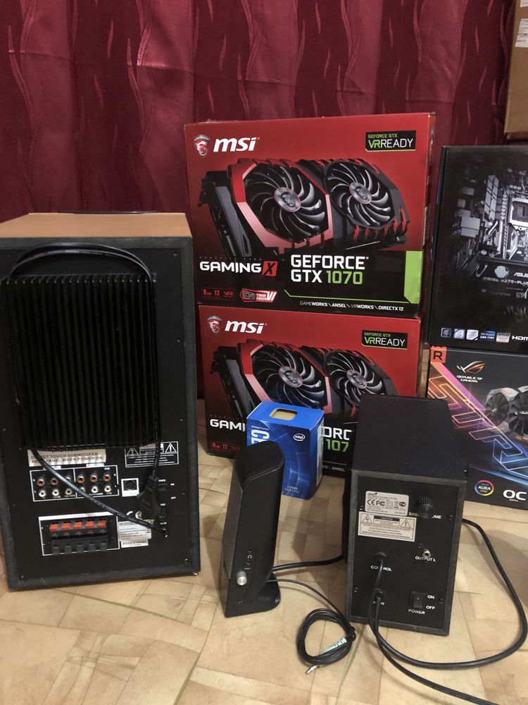 Компьютерные комплектующие, переходники USB зарядки, видеокарта