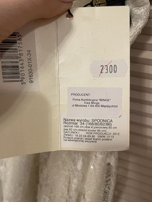 Spódnica ślubna XS Ewa Minge