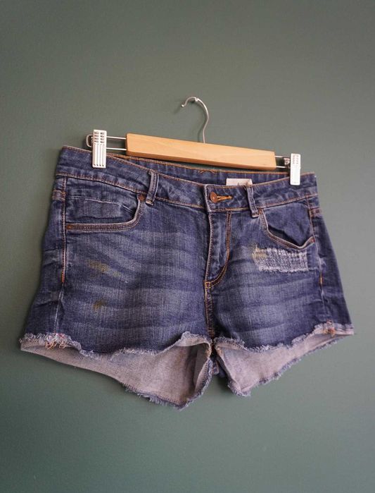 Spodenki shorty szorty jeansowe M 38 dżinsowe krótkie postrzępione