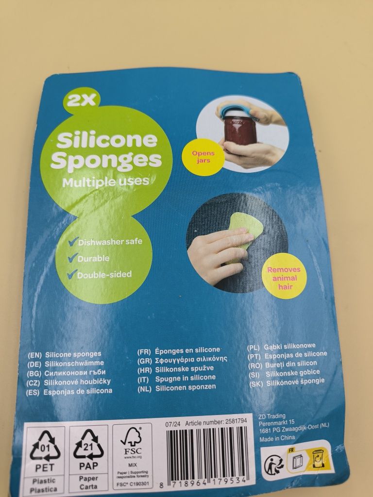 Gąbki silikonowe zmywaki kuchenne zestaw 2 sztuk