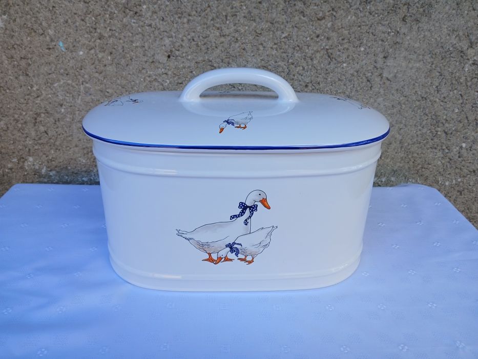 Порцелянова хлібниця хлебница Мейсенский букет Гуси Чехия фарфор посуд