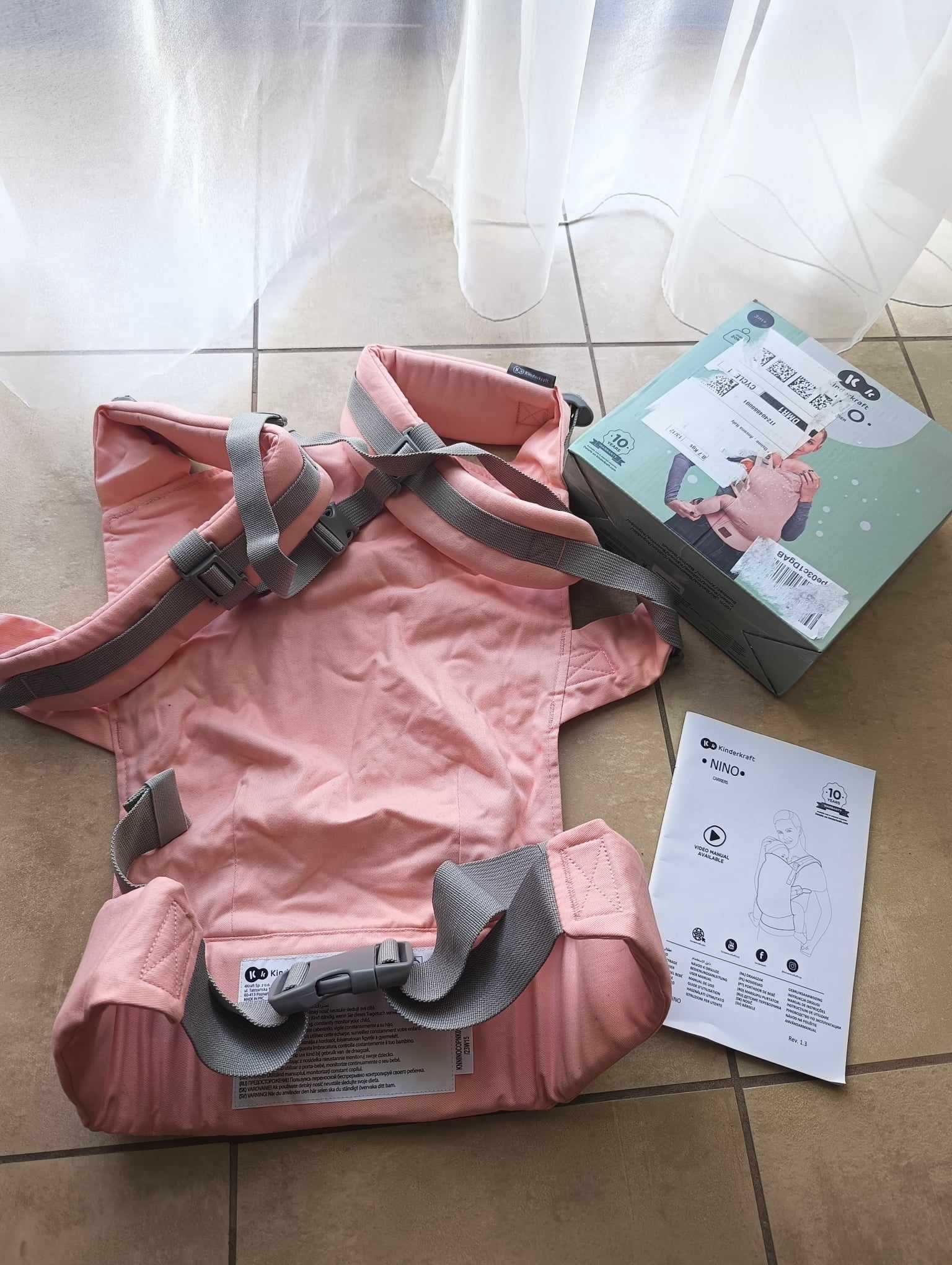 Kinderkraft Ergonomiczne Nosidełko NINO Confetti Regulowany panel NOWE