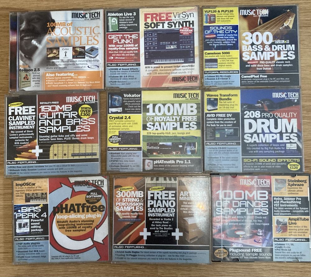 39 Cds com samples e programas musica