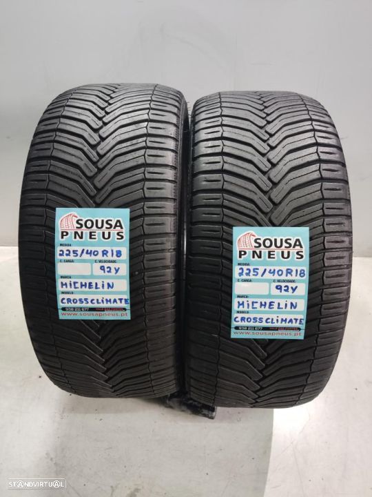 2 pneus semi novos 225-40r18 michelin - oferta dos portes 120 EUROS