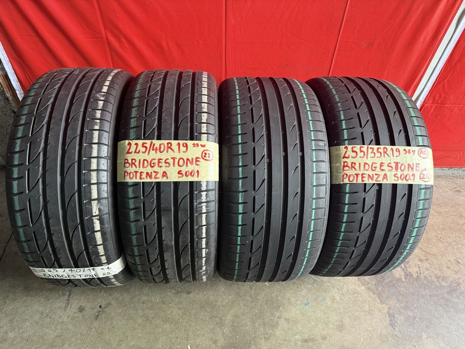 Pneus 225/40/19 + 255/35/19 Bridgestones Todos Iguais Impecaveis