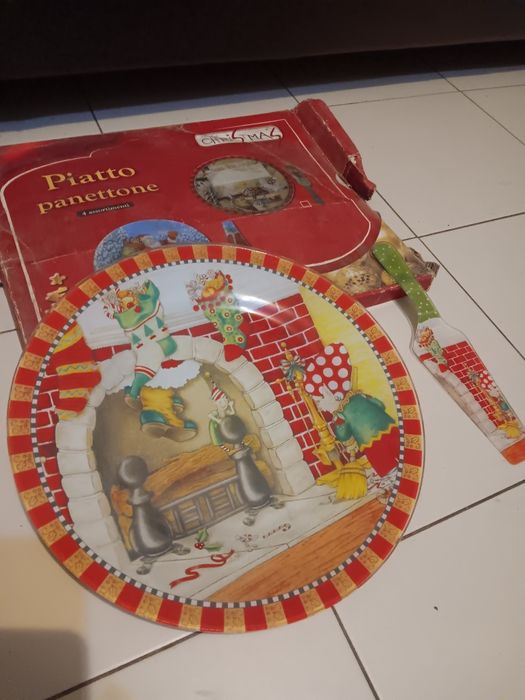 Prato em vidro do Natal.