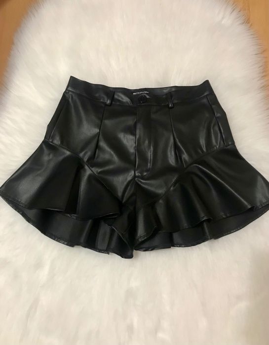 Шорти шкіряні plt 34 36 міні шорти мини шорты