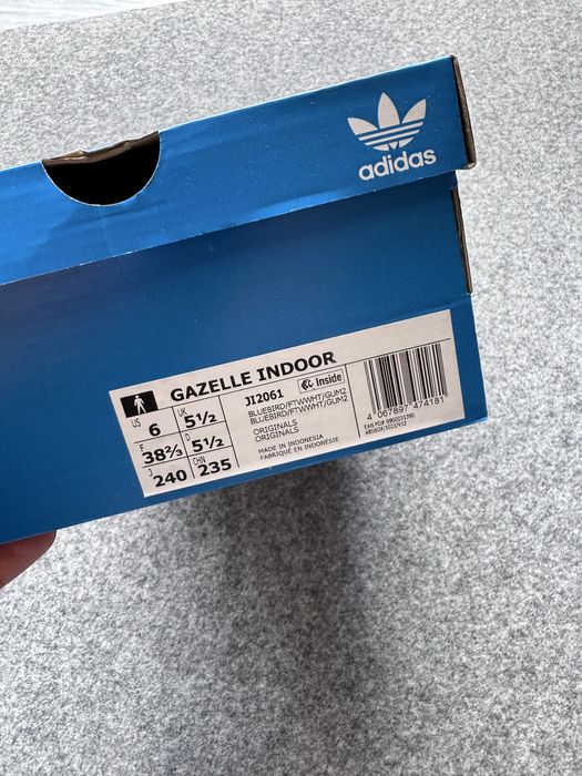 Adidas Gazelle Indoor Blue Bird Cloud White - 38 2/3
