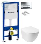 Інсталяція Geberit 458.103.00.1+ Унітаз  Qtap Jay QT07335177W
