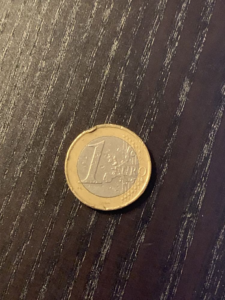 Moeda 1 Euro de 2002 com mocho