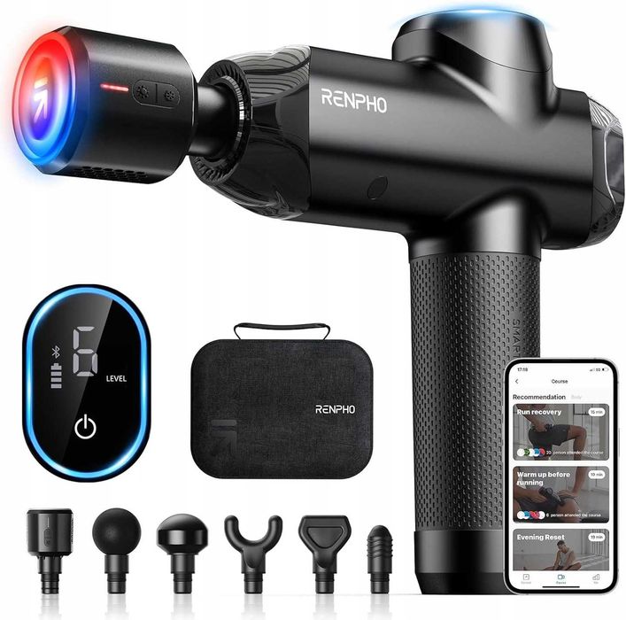 Pistolet do masażu z funkcją ogrzewania, RENPHO Active+ Thermal