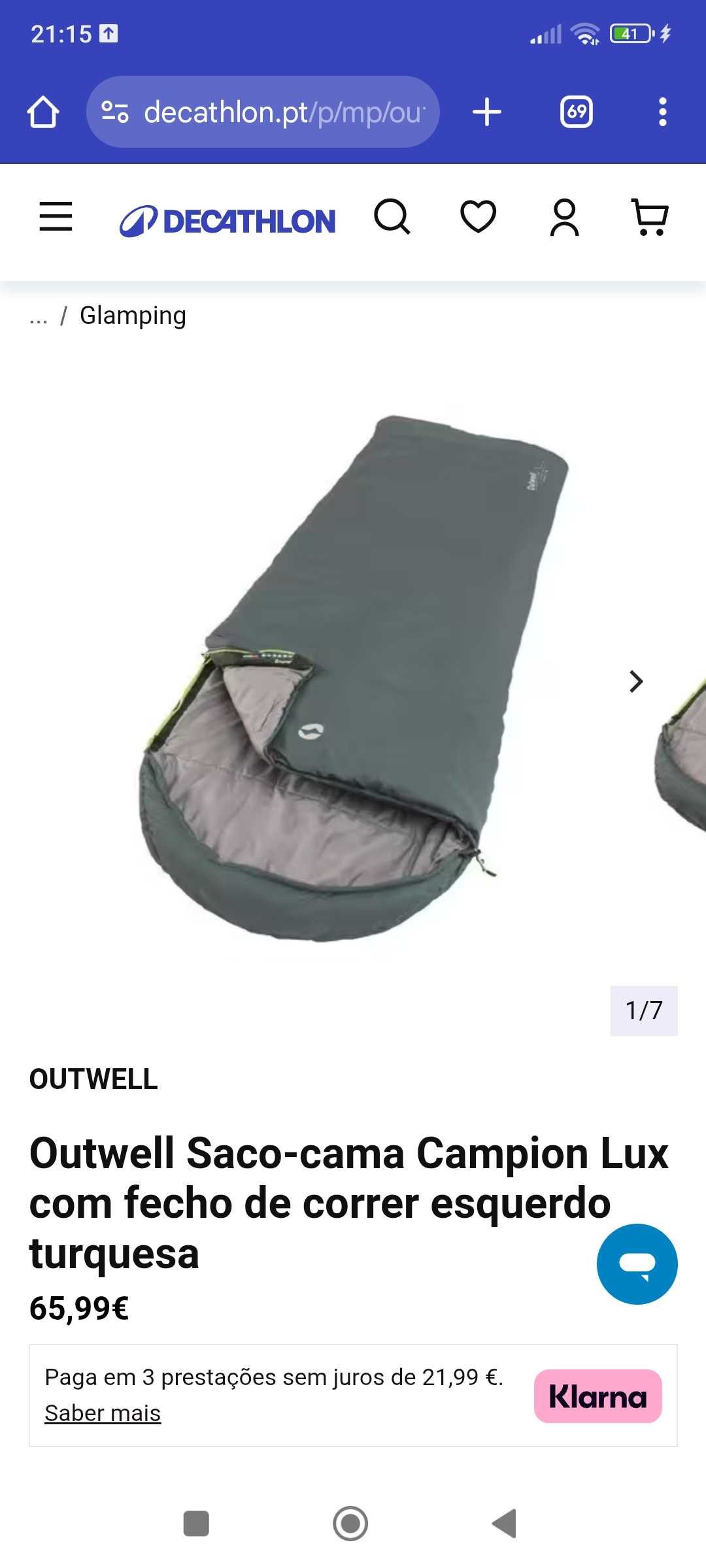 Saco cama outwell