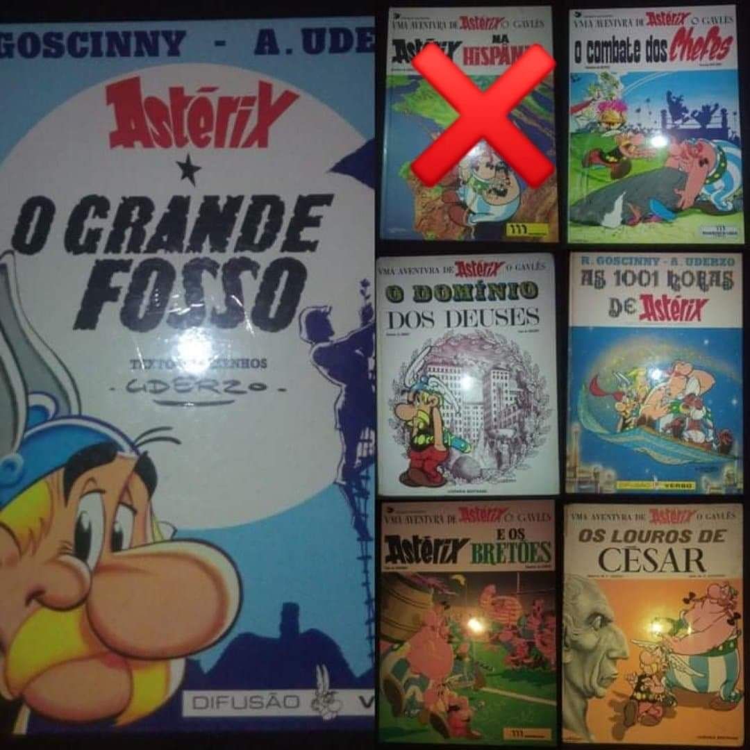 O lote de 11 livros do Astérix