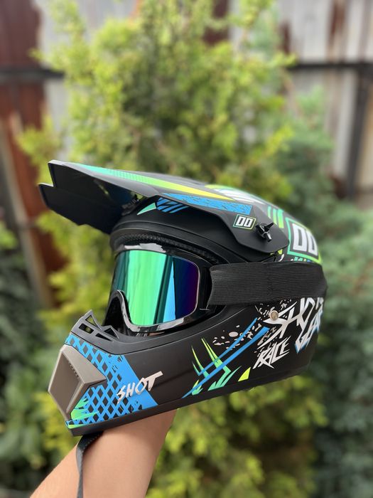 Новый мото шлем, эндуро шлем, вело шлем, мотошлем, кроссовый шлем