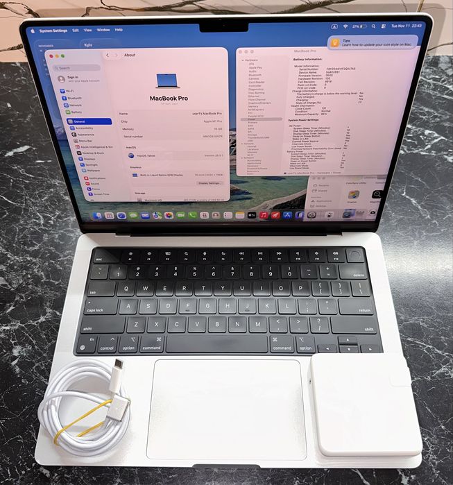MacBook Pro 14” M1 Pro 16/512gb 95% АКБ, 1140$