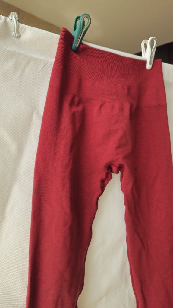 Alphalete legginsy burgundowe bordowe czerwone XS 34 push up talia hit