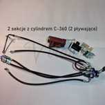 Rozdzielacz  C-360 2 Sekcyjny Zewnętrzny Hydrauliczny Komplet
