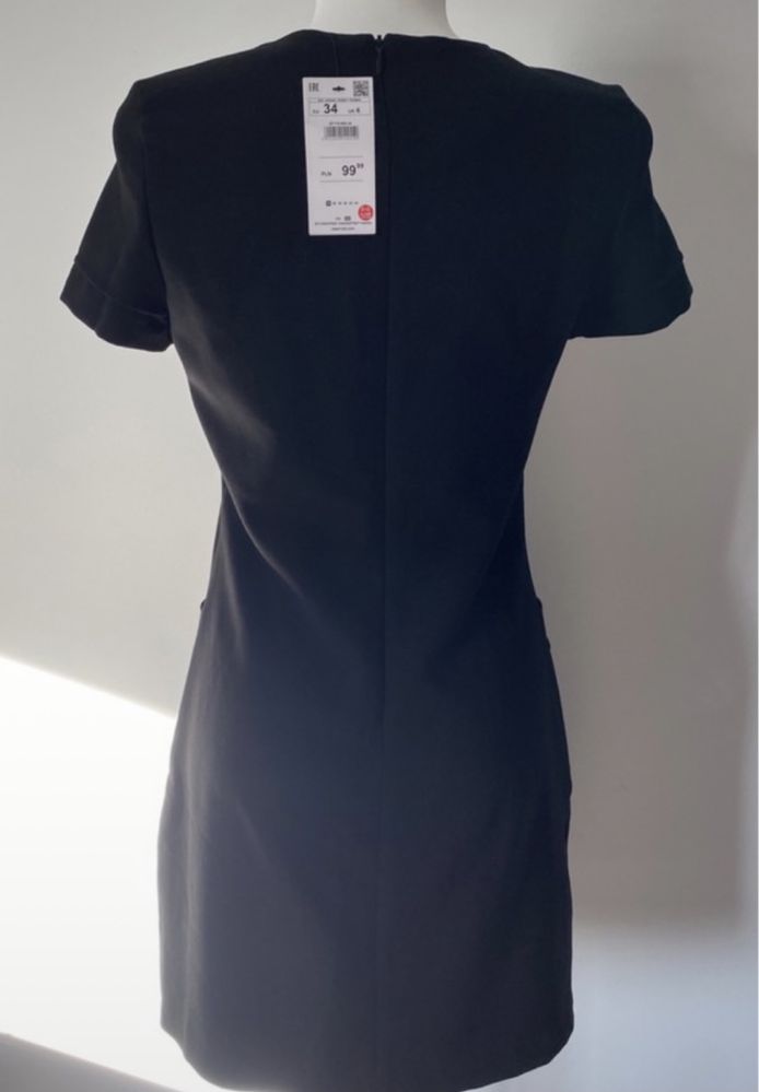 Nowa klasyczna czarna sukienka Reserved rozmiar 34