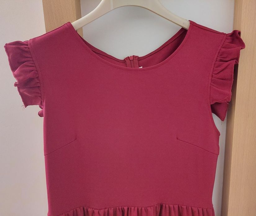 Długa sukienka Burgund rozm M