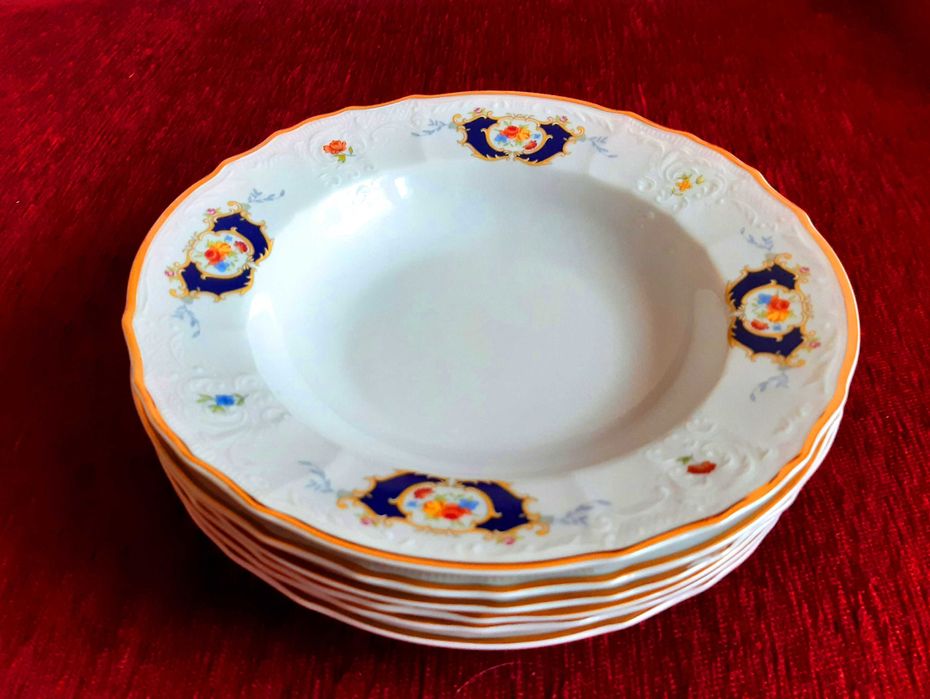 Редкий набор шикарных чешских тарелок BERNADOTTE